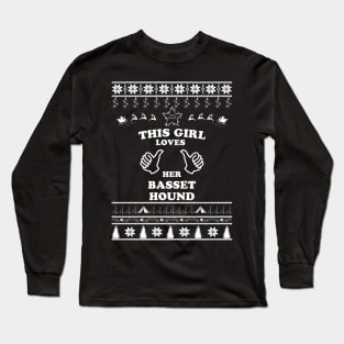 Merry Christmas Basset Hound Long Sleeve T-Shirt